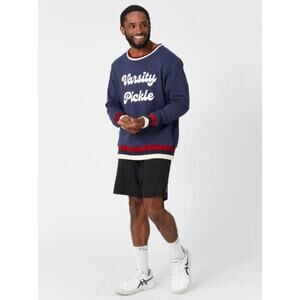 The Oversized Vintage Varsity Pickleball Sweatshirt (Unisex), in Navy, size M